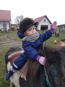 Катание ребенка на пони. Полесск